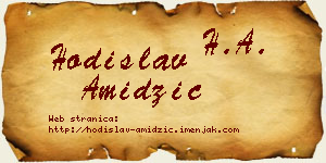 Hodislav Amidžić vizit kartica